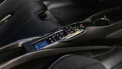 Black Cordura Pro / Black Leather / Alcantara - Bordeaux Alcantara Inserts - Black StitchingInterior image
