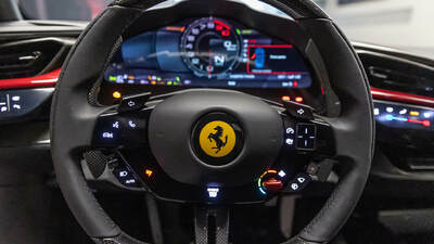 Black Cordura Pro / Black Leather / Alcantara - Bordeaux Alcantara Inserts - Black StitchingInterior image