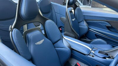 Aurora Blue Leather - Ivory StitchingInterior image