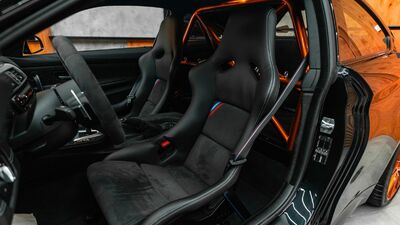 Black Leather - Orange StitchingInterior image