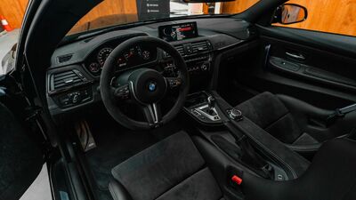 Black Leather - Orange StitchingInterior image