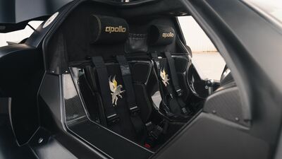 Black Alcantara - Yellow StitchingInterior image