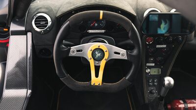 Black Alcantara - Yellow StitchingInterior image