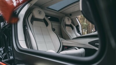 Bianco Polar Leather - Nero StitchingInterior image