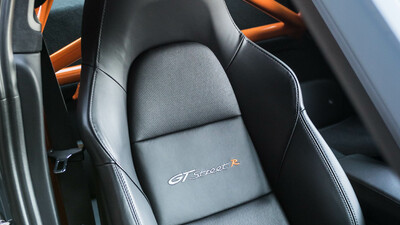 Black Leather - Black / Orange StitchingInterior image