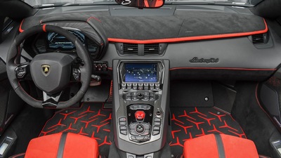 Black / Red Alcantara - Red Piping / Red StitchingInterior image