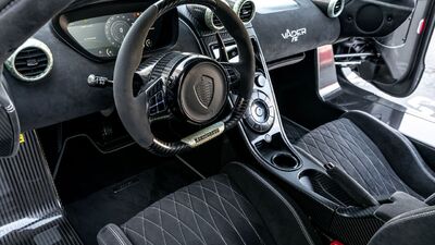 Black Alcantara - White Gold StitchingInterior image