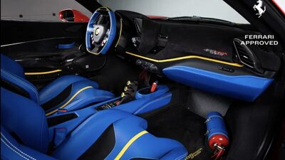 Blu Leather - Giallo Stitching / PipingInterior image