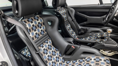 Black Leather / Custom Fabric Dedar Hermes Pavage JacquardInterior image