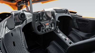 Black Alcantara - Orange StitchingInterior image