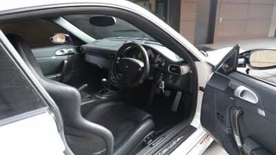 Black Alcantara - White StitchingInterior image