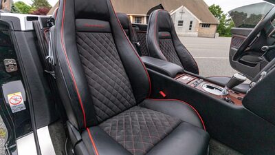 Beluga Black Leather - Alcantara Inserts - Red Stitching & PipingInterior image