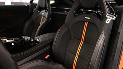 Black Exclusive Nappa Leather / DINAMICA - Orange StitchingInterior image