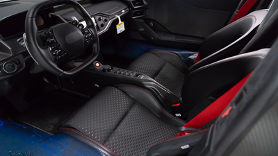 Ebony Leather - Red StitchingInterior image