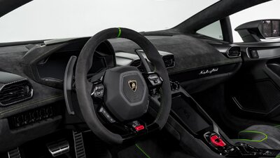 Nero Ade Alcantara / Leather - Verde Fauns Stitching / PipingInterior image