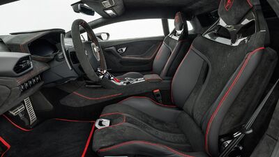 Black Alcantara - Red Stitching / PipingInterior image