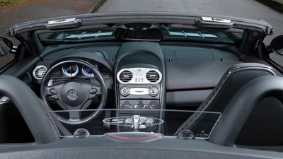 Silver Arrow Black Leather - 300 SL Red StitchingInterior image