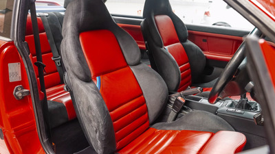 Black Alcantara / Imola Red Leather - White StitchingInterior image
