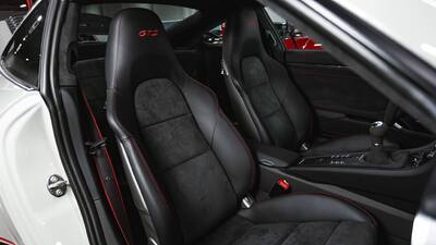 Black Leather / Alcantara - Carmine Red StitchingInterior image