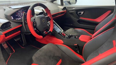 Nero Ade Alcantara / Leather - Rosso Alala Leather - Rosso Alala StitchingInterior image