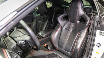 Warm Charcoal Leather - Red StitchingInterior image